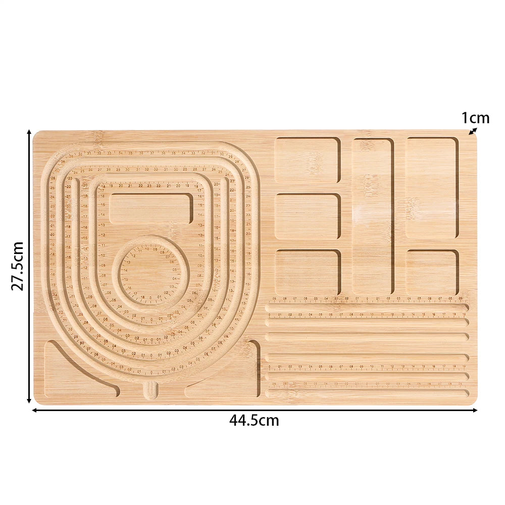 Eco-Friendly Bamboo Bead Board Perfect Tool for Jewelry Making and Beading Projects Bracelet Necklaces Design Beading Mats Trays