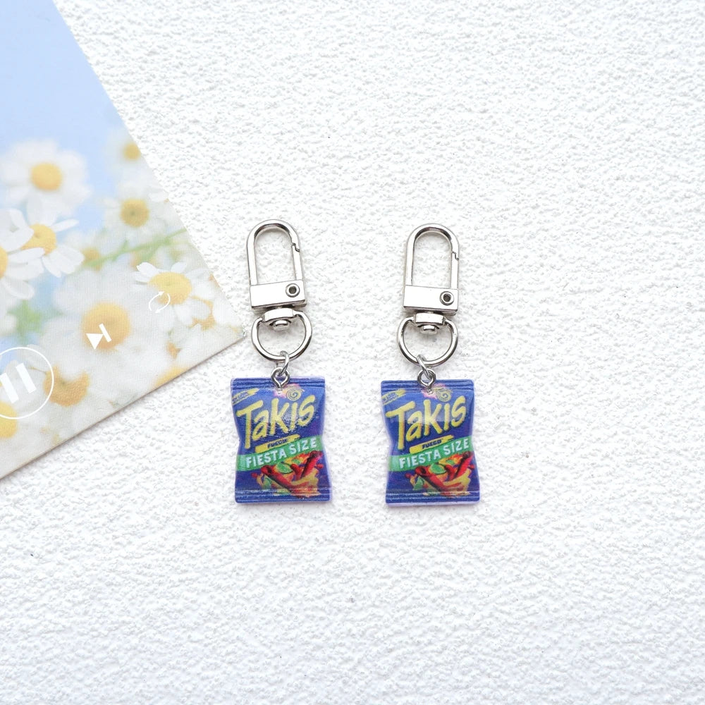 2pcs Cute Snacks Keychain Handmade Bag Jewelry DIY Gifts