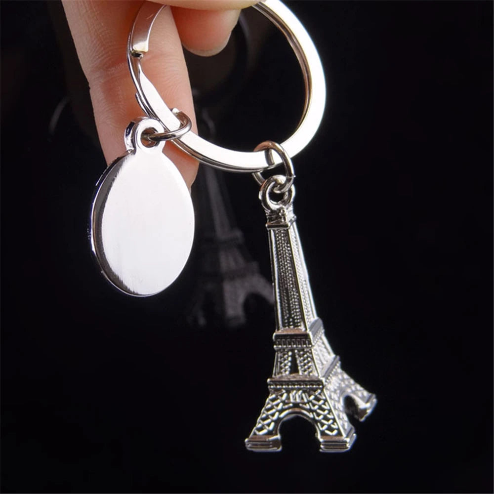 3D Eiffel Tower Keyring Bag Charm Metal Car Keychain French Paris Travel Souvenir Couple Friend Gift Fashion Jewelry Decoration