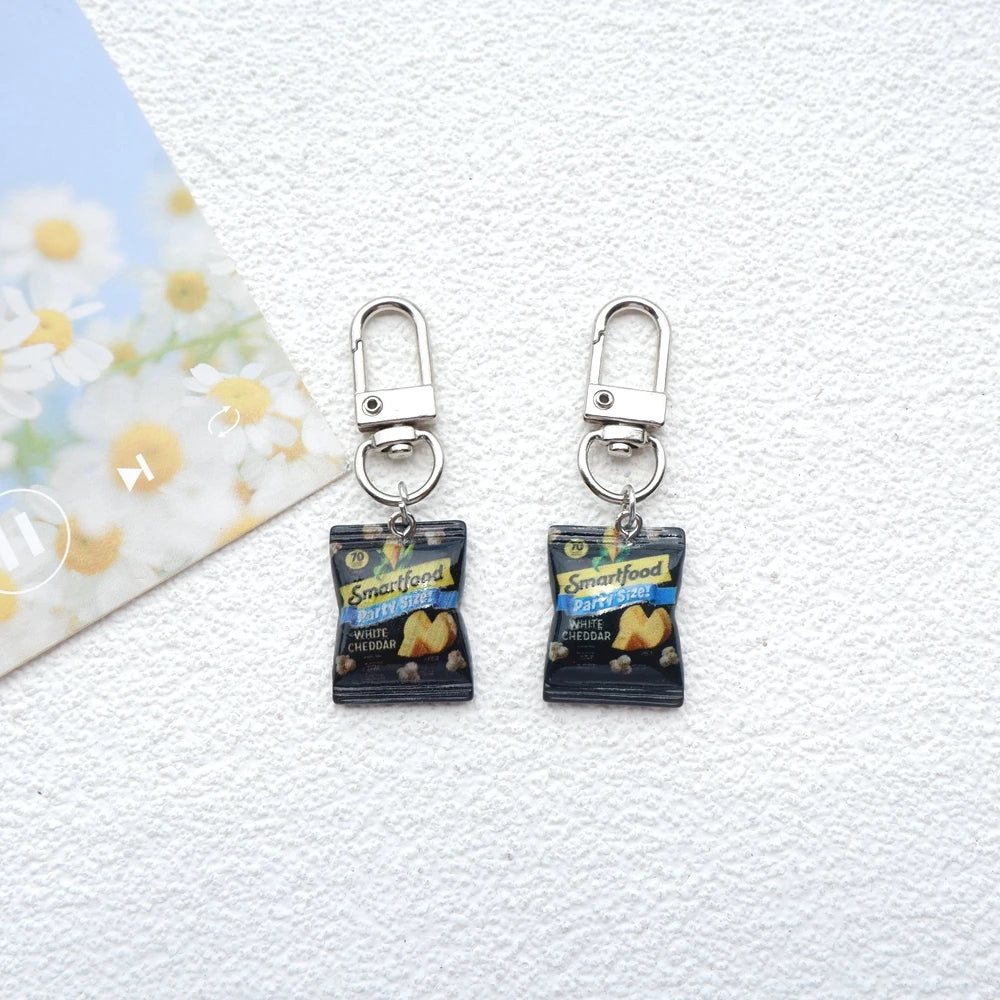 2pcs Cute Snacks Keychain Handmade Bag Jewelry DIY Gifts