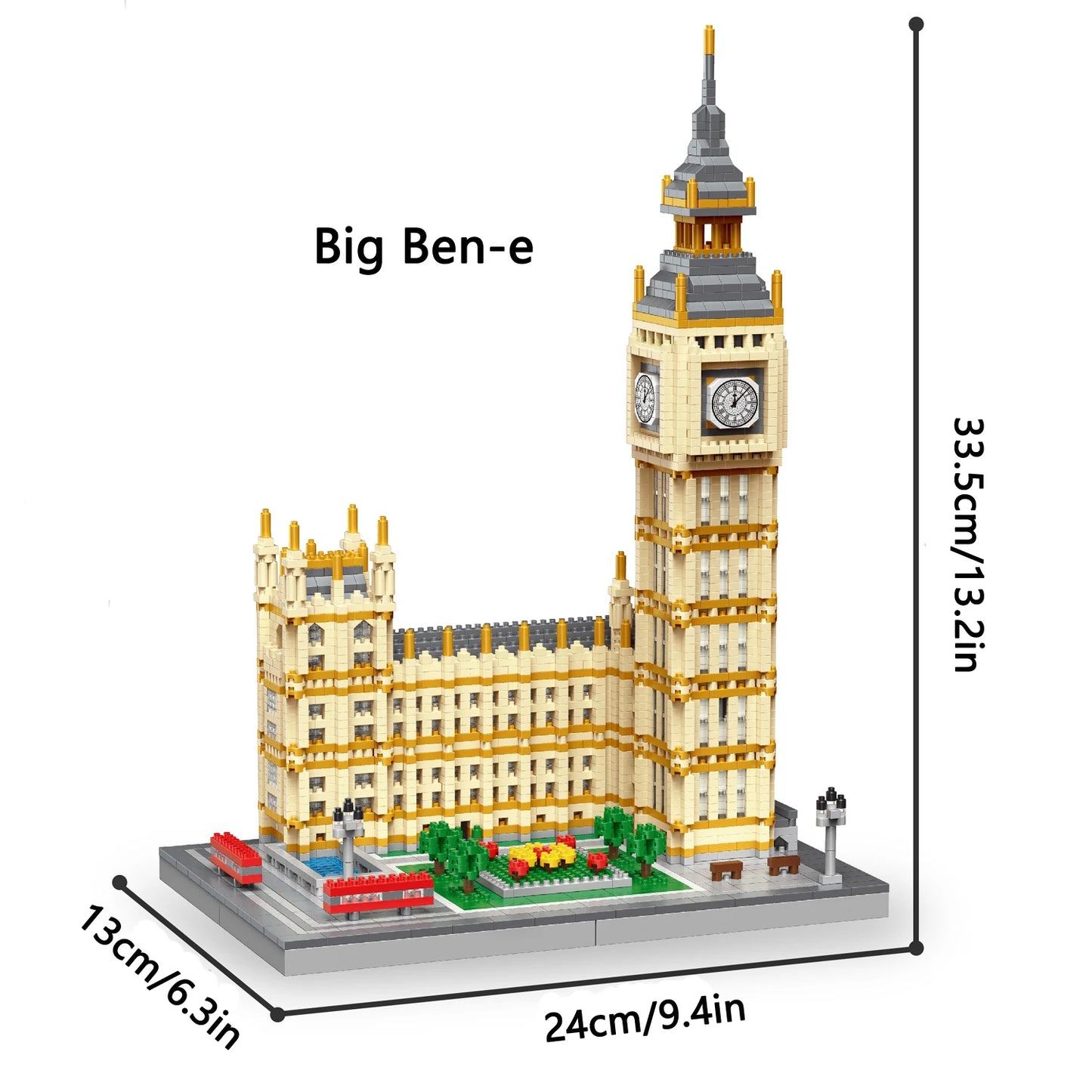 Big Ben Micro Mini Building Blocks Crafted Replica, Leisure and Entertainment Toys Construction Bricks Decoration Party Gift