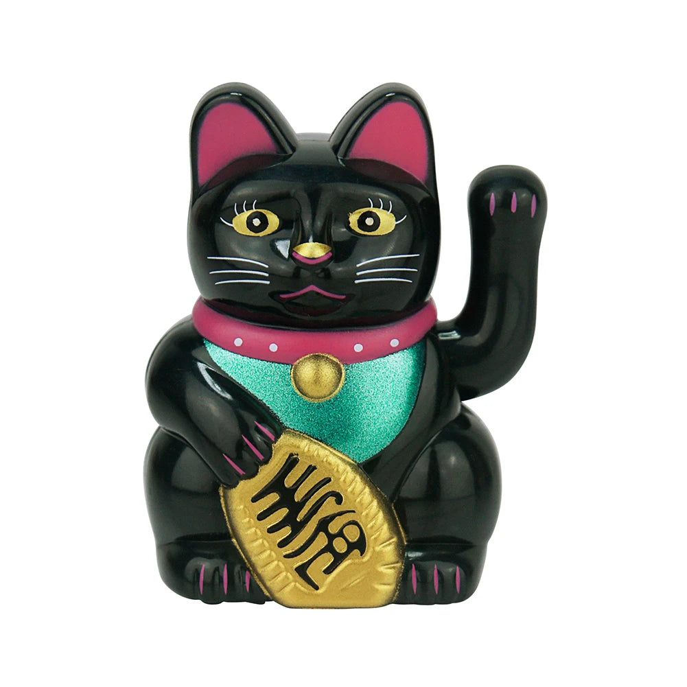 1pcs Solar Powered Maneki Neko Waving Arm Beckoning Fortune Cat Lucky Cat For Home Office And Car Decor