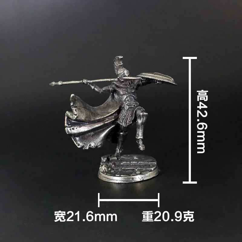 1pcs Ancient Spartan Rome Soliders Figurines Miniatures Vintage Metal Soldiers Model Statue Desktop Ornament Gift