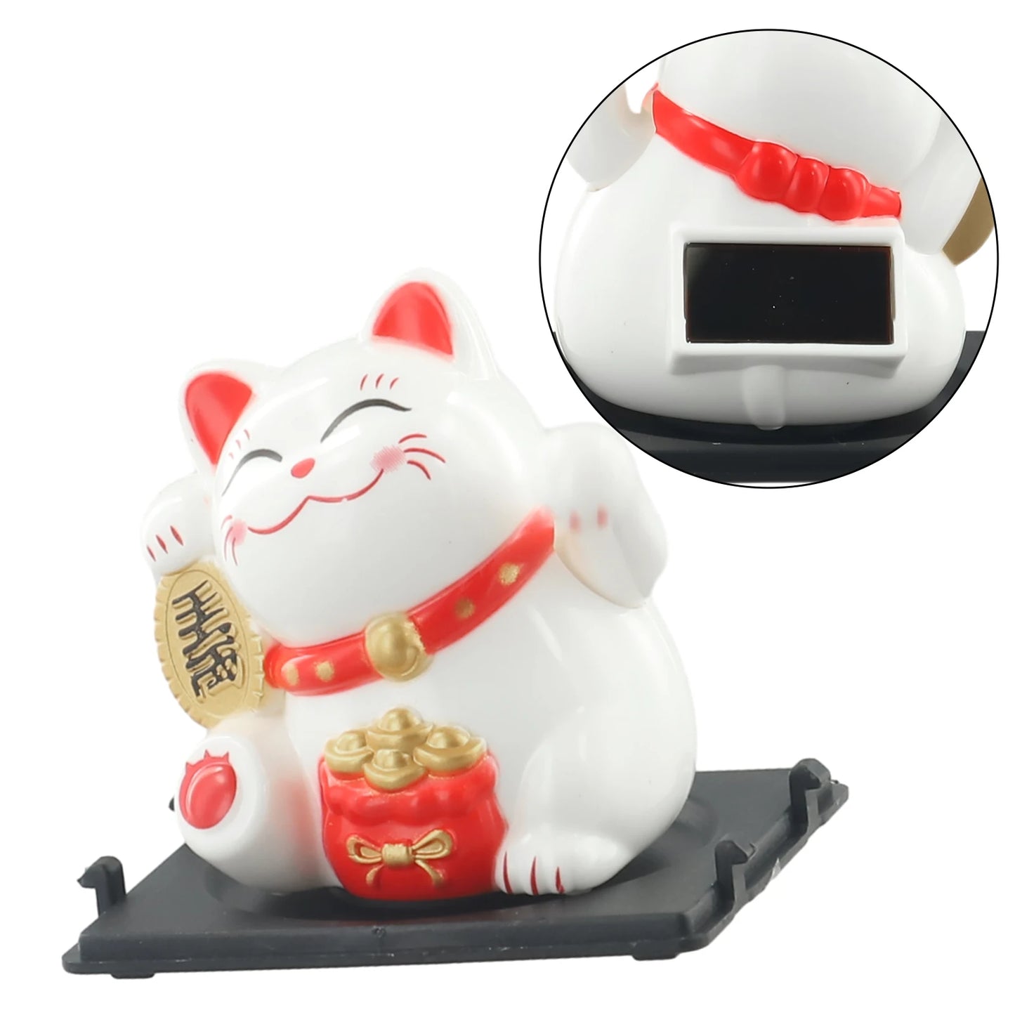 High Quality Lucky Cat Ornament Car Dashboard Decor Vehicle Accessories Automatic Waving Cartoon Decoration Interior
