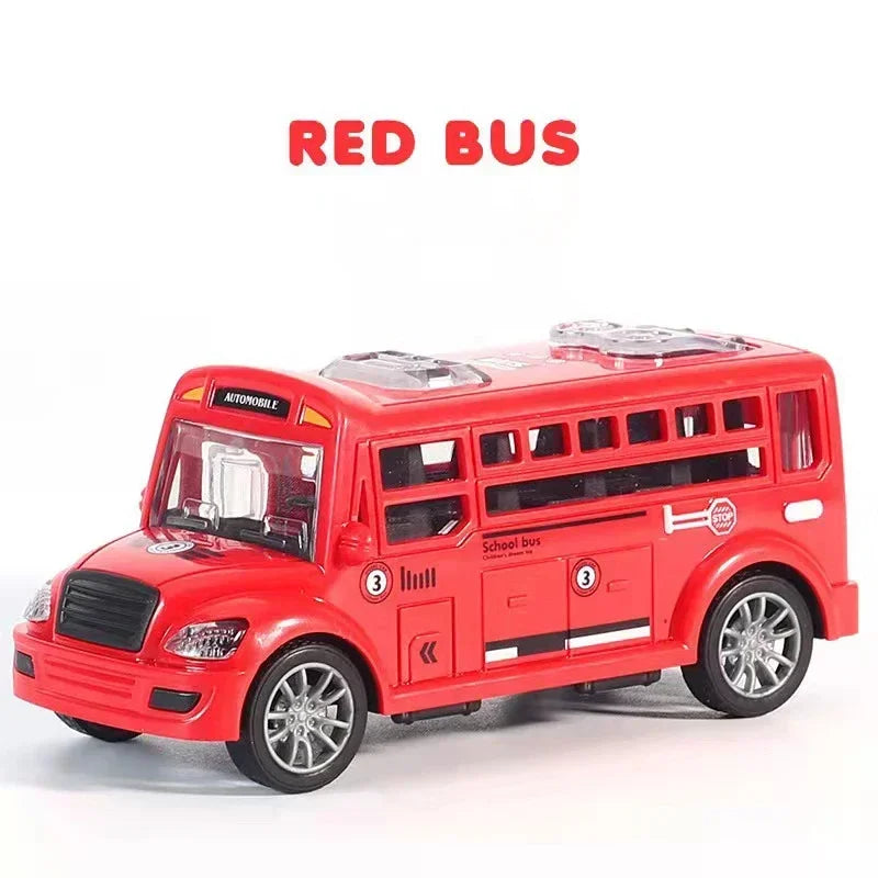 School Bus Model Car For Children Toys, Kids Educational Toy Cars, Miniature Game Vehicle Inertia Wheel, Boys Birthday Gift