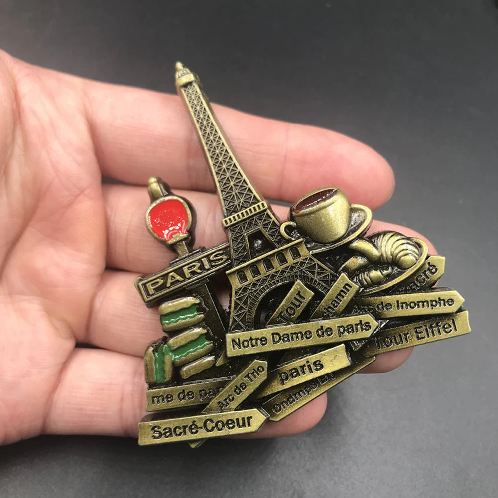 UK Italy Rome France Paris American Qatar Metal Fridge Magnet Magnetic Refrigerator Decoration Sticker Leaning Tower Of Pisa Sou