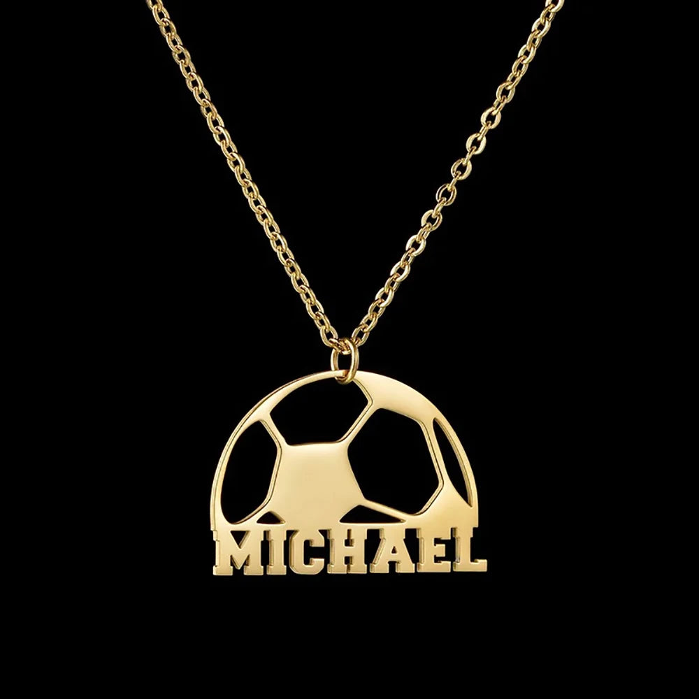 YOUSHANG Customized Football Name Necklace