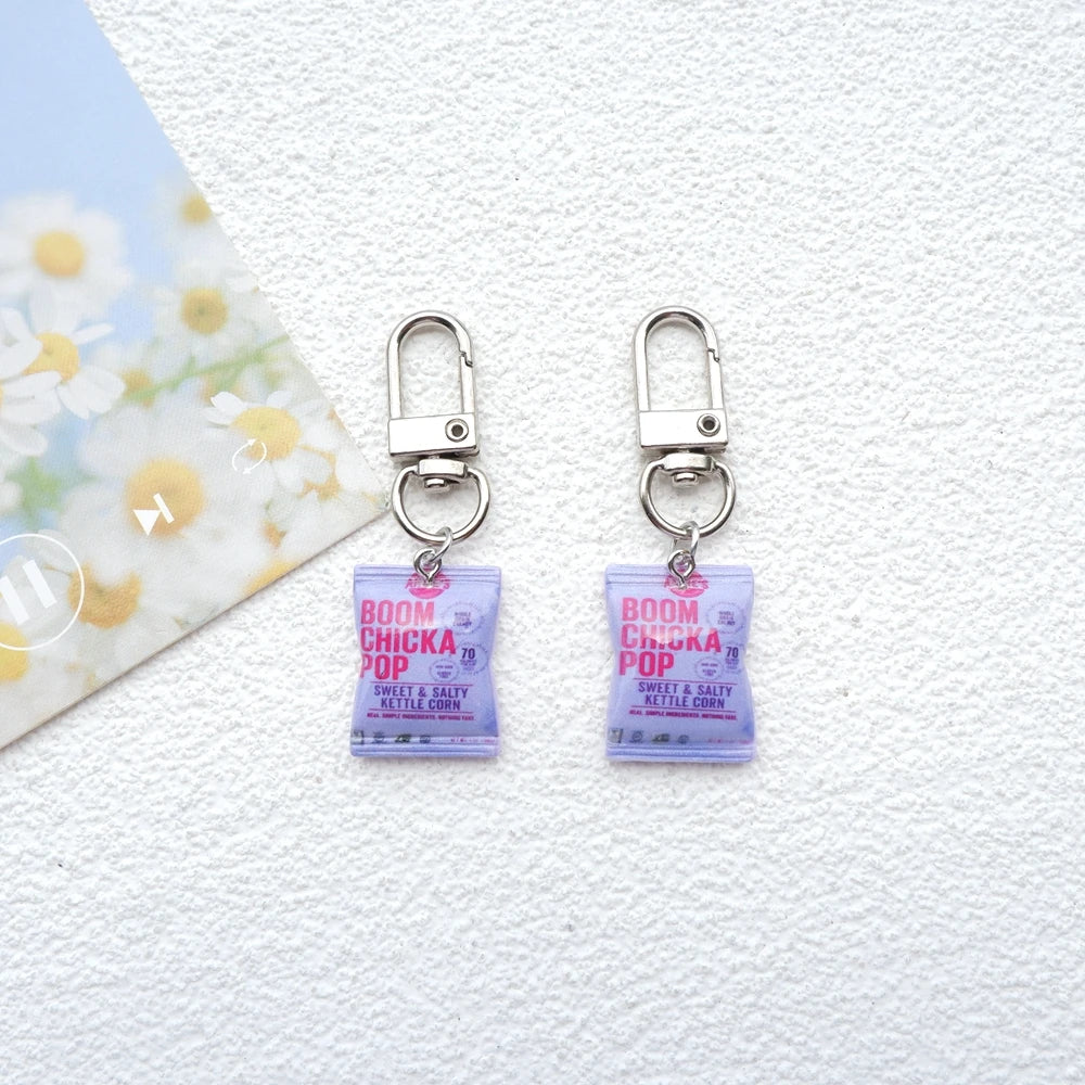 2pcs Cute Snacks Keychain Handmade Bag Jewelry DIY Gifts