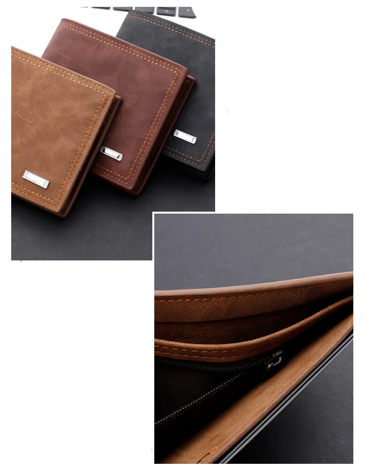 Personalized Men's Leather Wallet – Engraved Gift for Husband or Boyfriend