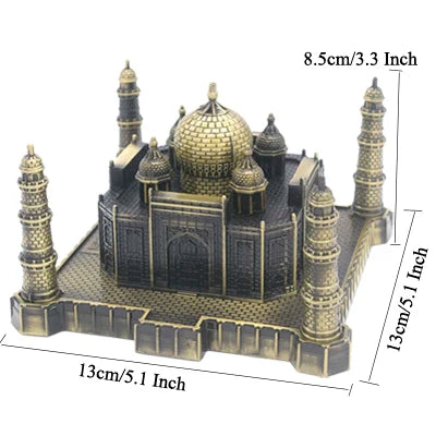 ERMAKOVA Metal Architecture Figurine World Famous Landmark Building Souvenir Statue Home Office Desktop Decor Christmas Gift