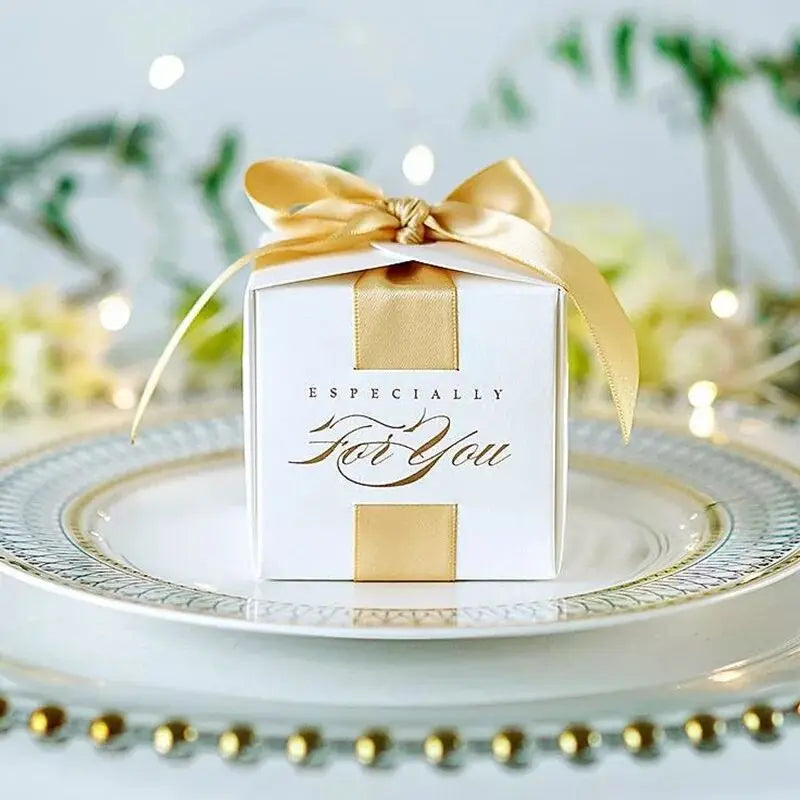New Wedding Favors Gift Box Souvenirs Gift Box With Ribbon Candy Boxes For Christening Baby Shower Birthday Event Party Supplies