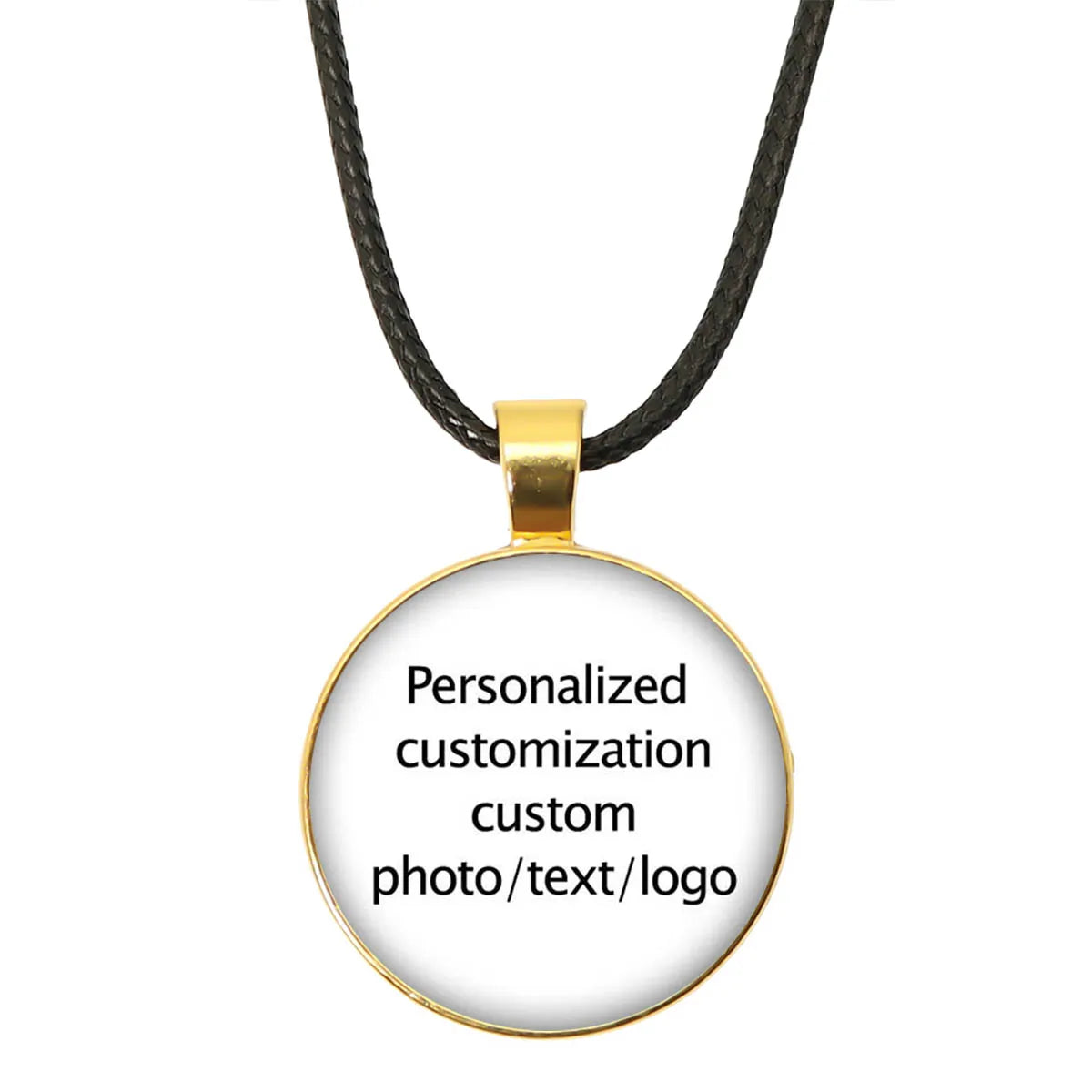 Custom Necklace Photo Text Logo Pictures Glass Cabochon Pendant Necklace Baby Mom Dad Family Anniversary Personalized Gift