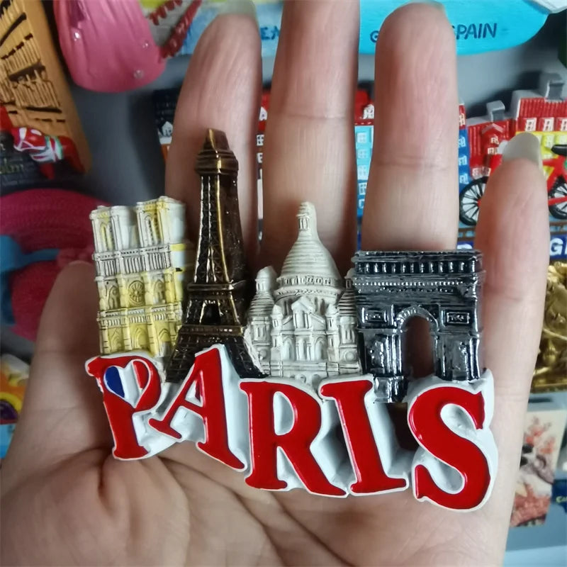 Paris France Tourist Souvenir Fridge Magnets Eiffel Tower French Magnetic Stickers Annecy Decoration on The Fridge Travel Gifts