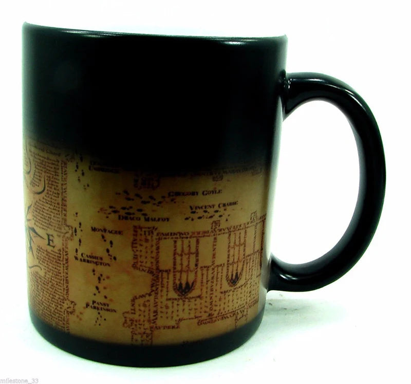 Creative Magic Mug,Color Changing Mug Marauders Map Mischief Managed Wine Tea Cup Hot Drink Cup Creative Drinkware Gifts