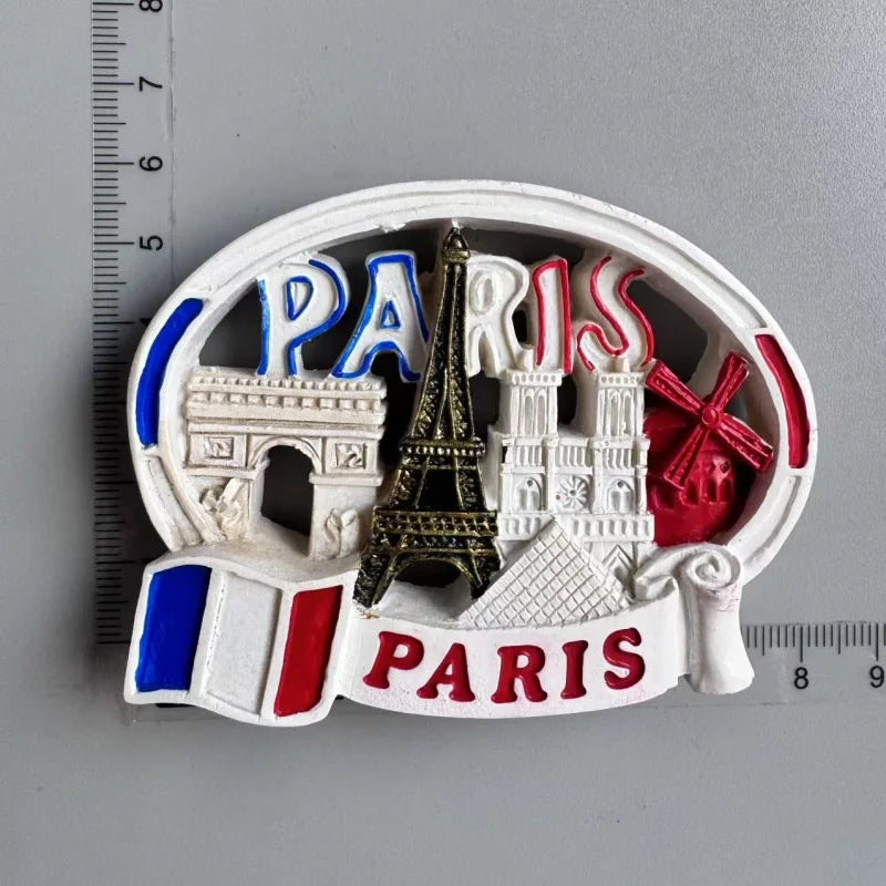 Paris France Tourist Souvenir Fridge Magnets Eiffel Tower French Magnetic Stickers Annecy Decoration on The Fridge Travel Gifts