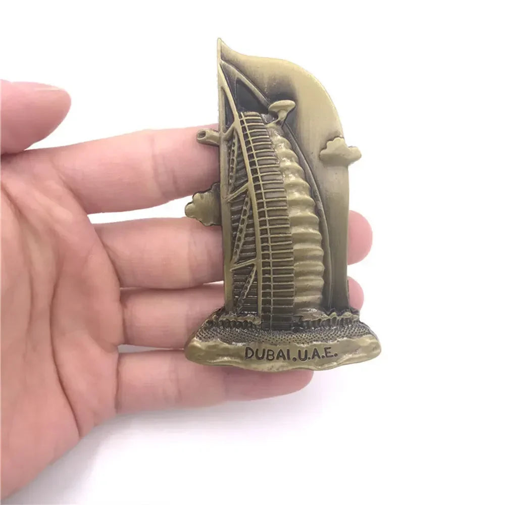 Home Decor Fridge Magnet Refrigerator Metal USA Alaska York Paris Italy London Post Office UK Dubai Belgium Israel Stereo