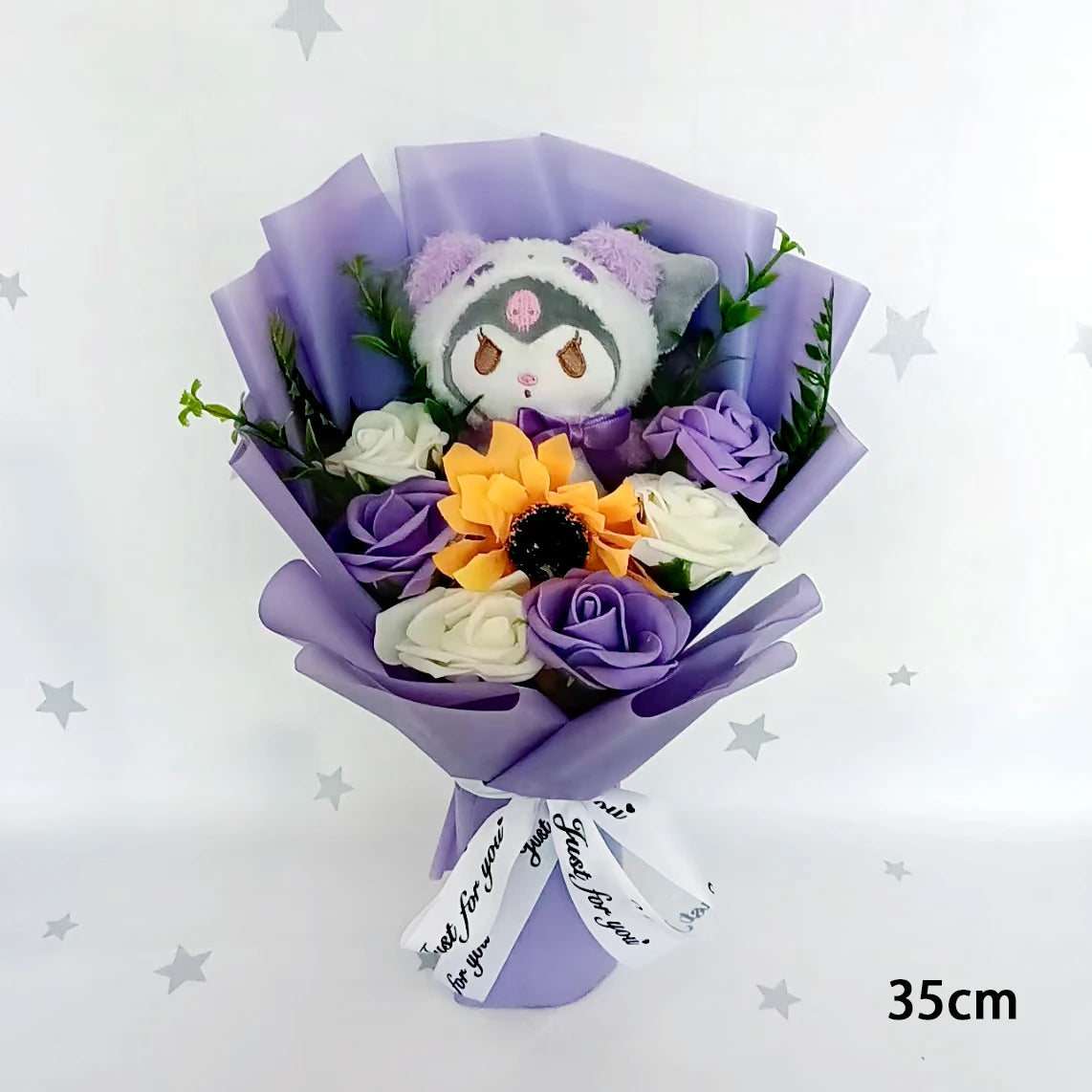 Christmas Gifts Sanrio Plush Flowers Bouquet Kuromi Plushie Soft Doll Animals Valentine's Day Birthday Wedding Party Gift