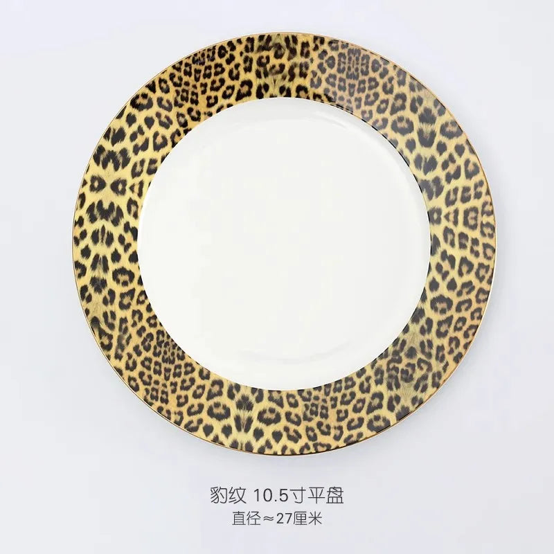 Bone Mug Tea China Leopard Coffee Cup British Print Tableware Porcelain Ceramic a Afternoon Beautiful Dinner Powder Thin Cereal