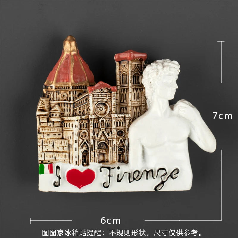 Europe Italy Rome Venice fridge magnets Refrigerator Stickers 3D Magnetic Stickers Italian Tourism Souvenir Collection Gifts