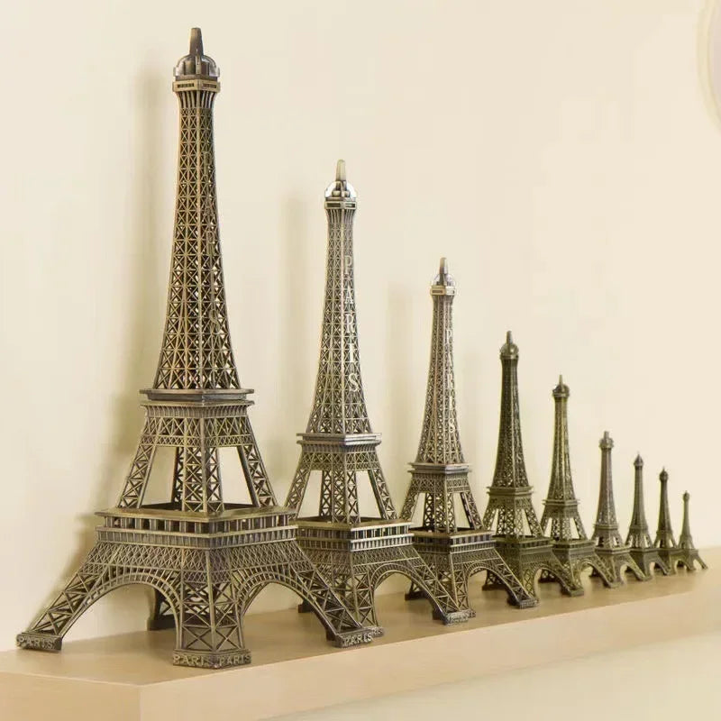 Paris Eiffel Tower Metal Crafts Home Decoration Accessories Figurine Statue Model Souvenir Home Interior Design Ornaments