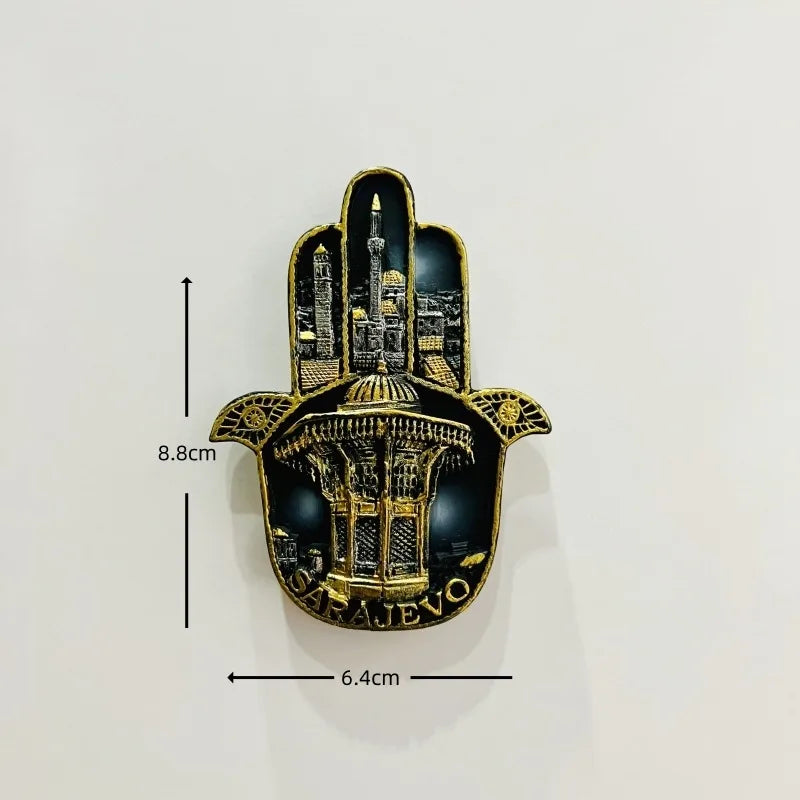 Bosnia and Herzegovina 3D Fridge Magnets Souvenir Resin Refrigerator Magnets Sticker Collection Handicraft Gift Home Decoration