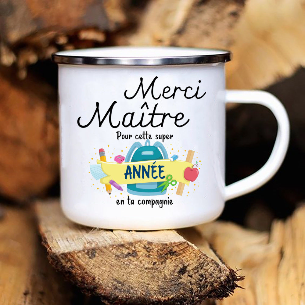Thank You Mistress Enamelled Mug Gift Idea for Coffee Lover Original Teacher Gifts End of School Year Gift Asurprise for Teacher