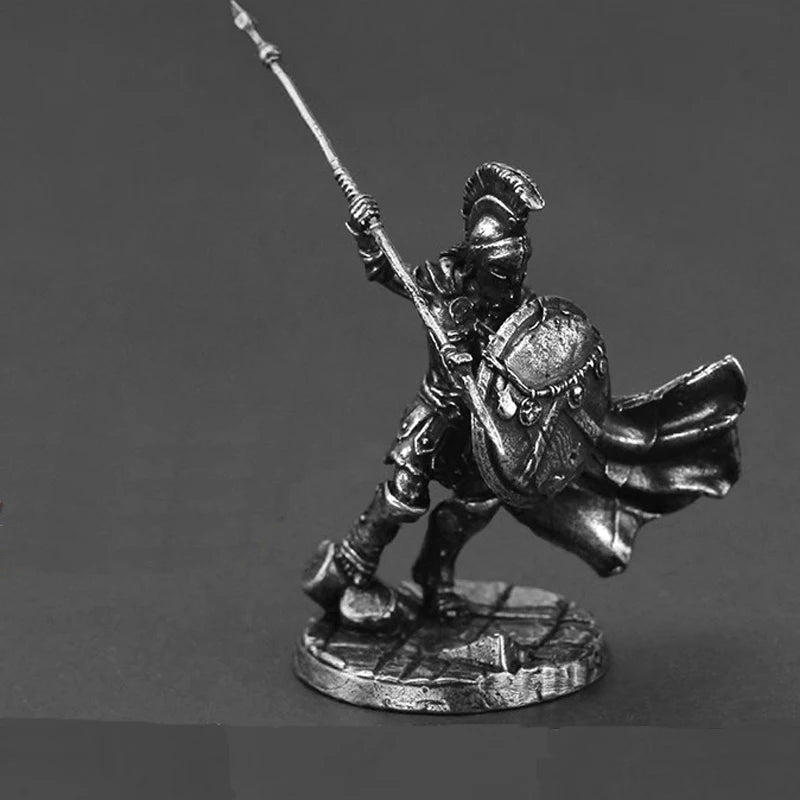 1pcs Ancient Spartan Rome Soliders Figurines Miniatures Vintage Metal Soldiers Model Statue Desktop Ornament Gift