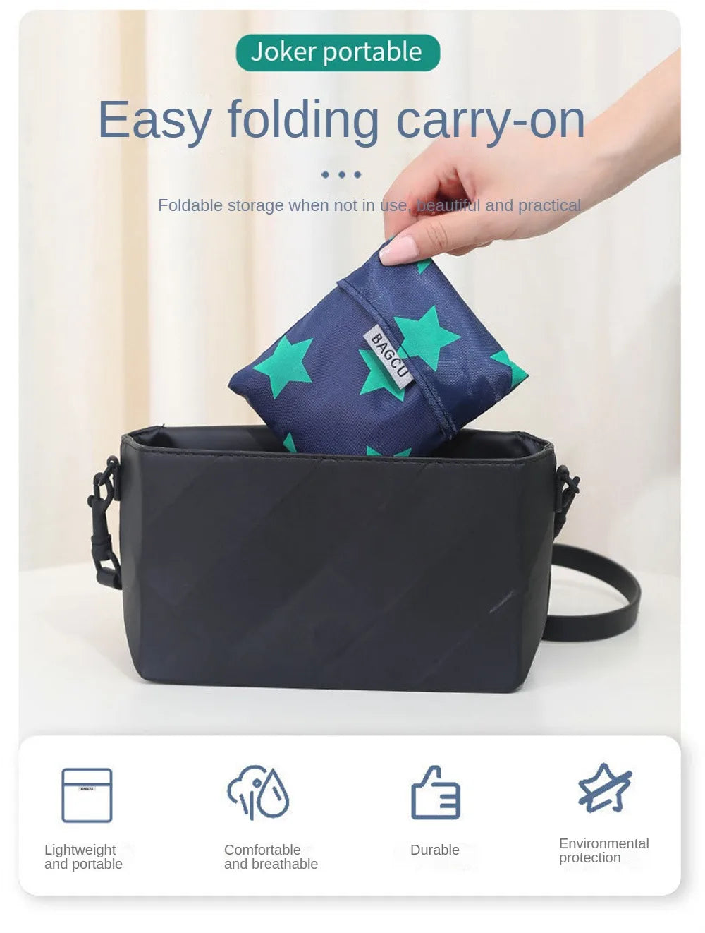 Shopping Bag Eco-Friendly Folding Shopping Bag Reusable Portable Shoulder Handbag For Travel Grocery Fashion Pocket Tote Tools