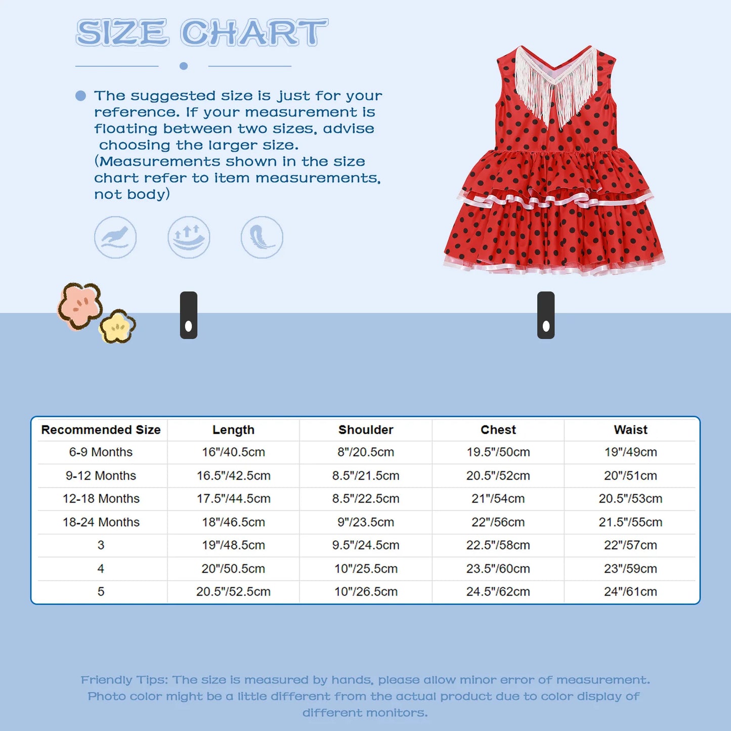 Baby Girls Cute Flamenco Dance Costume V-neck Sleeveless Tassel Polka Dot Mesh Layered Cake Dress for Dance Party Performance