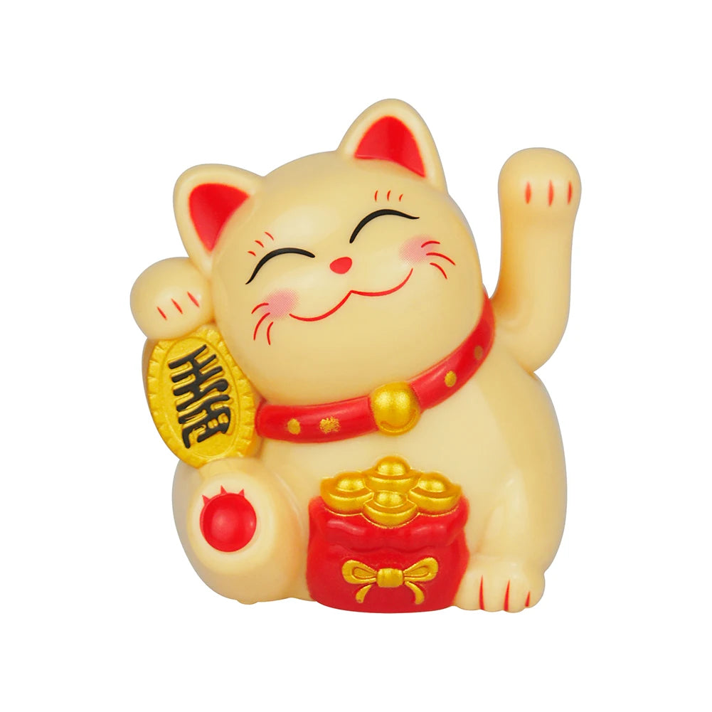 High Quality Lucky Cat Ornament Car Dashboard Decor Vehicle Accessories Automatic Waving Cartoon Decoration Interior