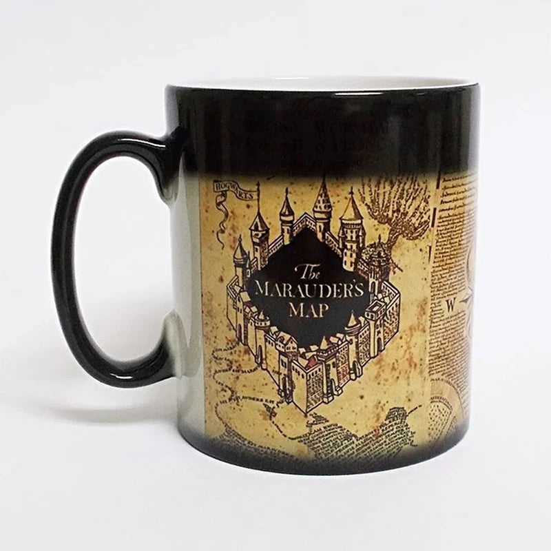 Creative Magic Mug,Color Changing Mug Marauders Map Mischief Managed Wine Tea Cup Hot Drink Cup Creative Drinkware Gifts