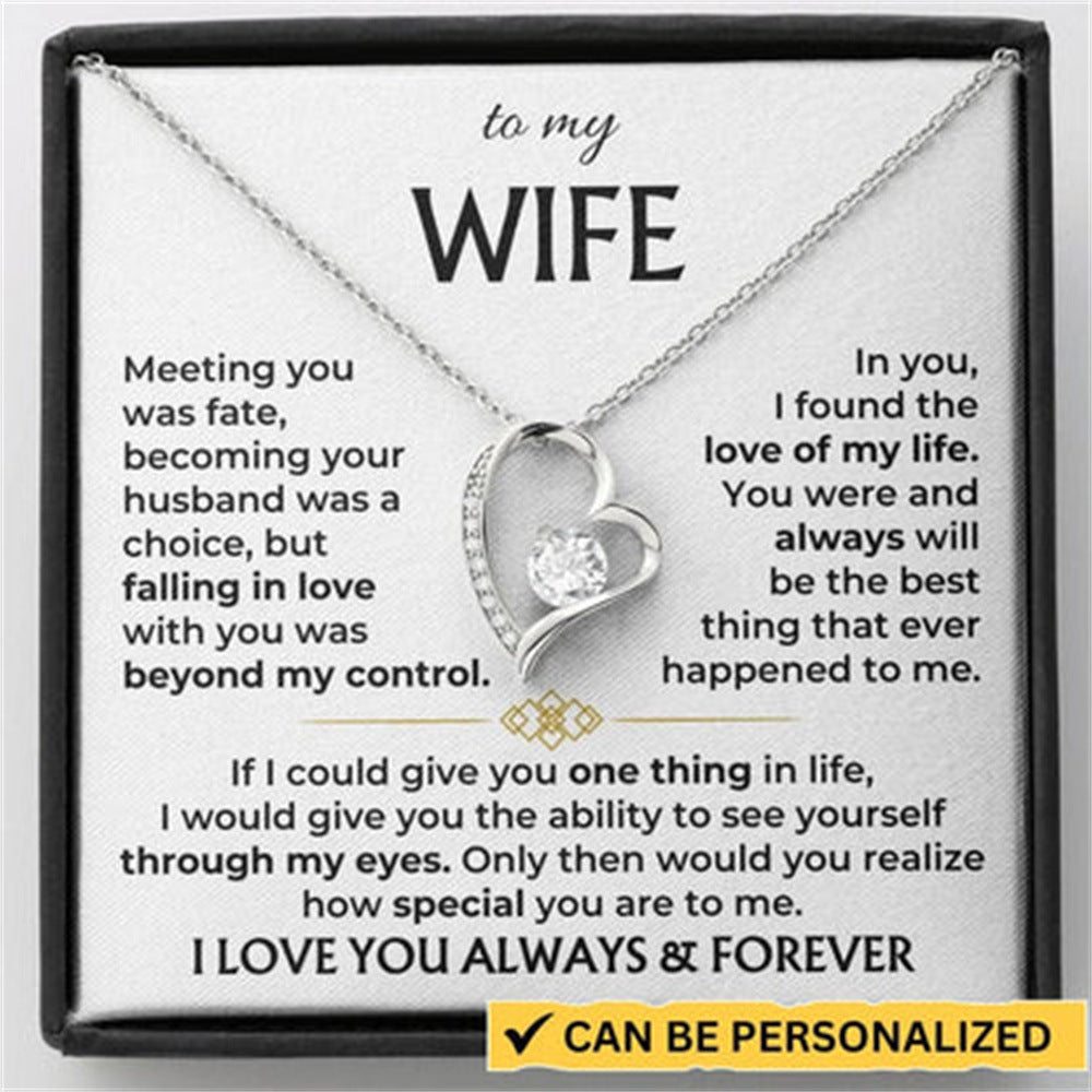 Hollow Love Necklace Pendant Wife Gift