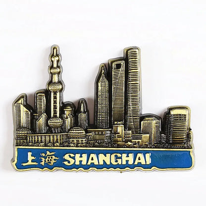 Fridge Magnet Decor Souvenir France United Kingdom Germany United States New York India Metal Magnetic Refrigerator Sticker