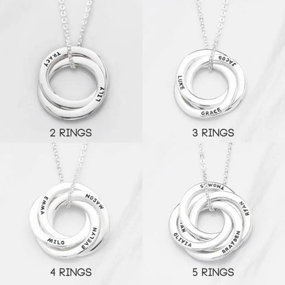 Custom Name Necklace Personality Stainless Steel Multi-round Lady Necklace Custom Name Jewelry Friend Gift