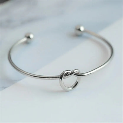L231 Fashion Knot Cuff Bracelets & Bangles Women Jewelry Pulseira Simple Glossy Open Pulseras LOVE Valentine's Day Gift