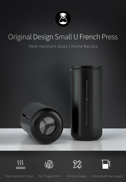 TIMEMORE Store French Press Coffee  Small U 450ml  Maker Utensils Mug White Black For Kitchen Home Trave Office
