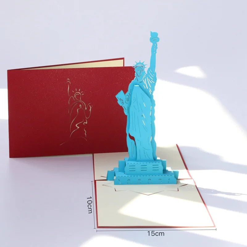 3D Pop Up Birthday Cards Laser Cut Invitations Cards World Architecture Business Card Boy Gifts Greeting Card Tourist Postcard