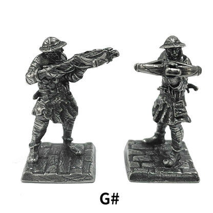 1pcs Ancient Spartan Rome Soliders Figurines Miniatures Vintage Metal Soldiers Model Statue Desktop Ornament Gift