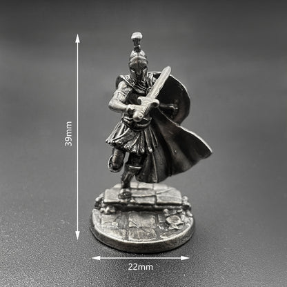 1pcs Ancient Spartan Rome Soliders Figurines Miniatures Vintage Metal Soldiers Model Statue Desktop Ornament Gift