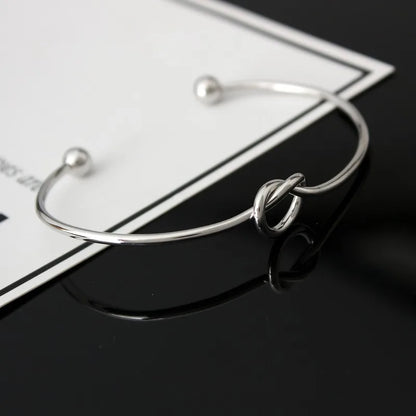 L231 Fashion Knot Cuff Bracelets & Bangles Women Jewelry Pulseira Simple Glossy Open Pulseras LOVE Valentine's Day Gift