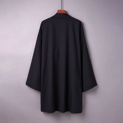 Japanese Yukata Kimono Haori Man Cardigan Harajuku Woman Long  Cosplay Yukata Female Obi Black Streetwear White Beach Shirt