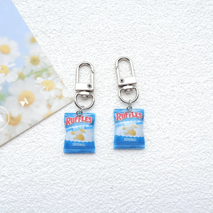 2pcs Cute Snacks Keychain Handmade Bag Jewelry DIY Gifts