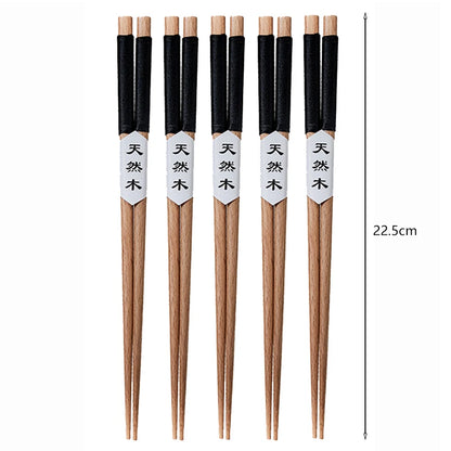5 Pairs Wooden Chopsticks Wood Chopsticks Set Japanese Sushi Chopsticks Korean Chinese Snack Food Chop Sticks Kitchen Tableware