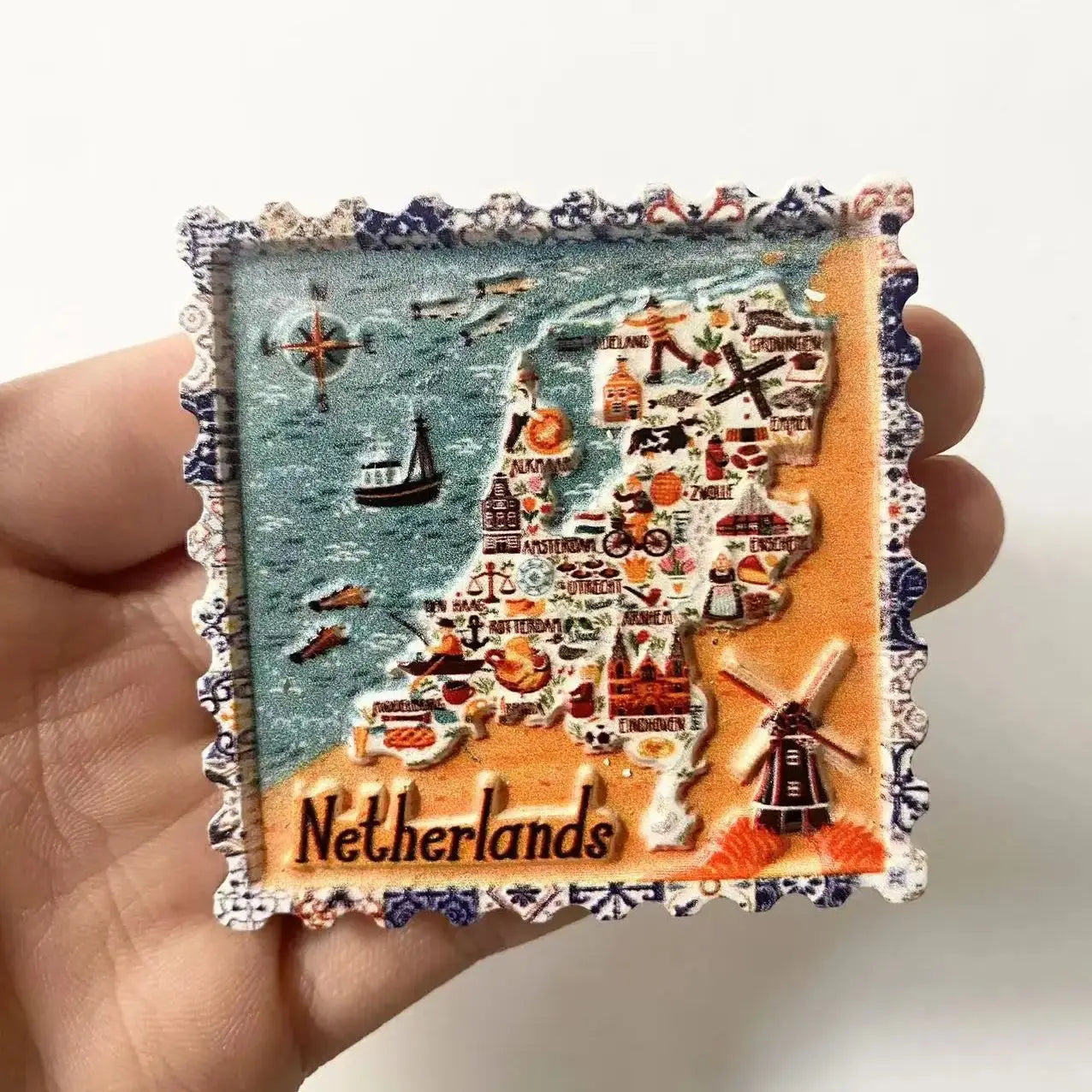 Countries Travel Souvenir Fridge Magnets UK Bali Map Painted Magnets Gift Gifts