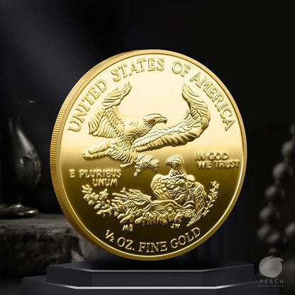 Statue of Liberty Souvenir Coin Collection Metal Three Dimensional Relief Commemorative Medal Emblem