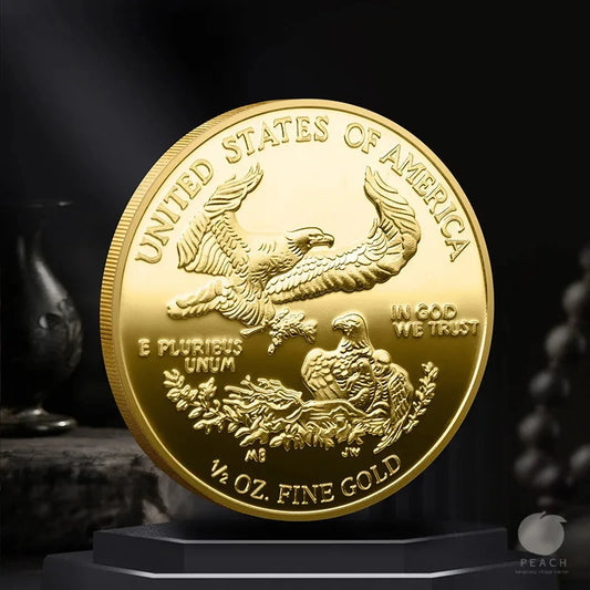 Statue of Liberty Souvenir Coin Collection Metal Three Dimensional Relief Commemorative Medal Emblem
