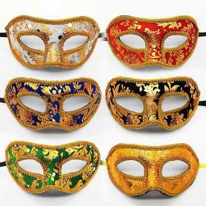 Men Mardi Gras Carnival Mask Venetian Masks Vintage Antique Jazz Masks Masquerade Cosplay Masks Unisex Half Face Party Masks