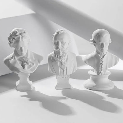 New Mini Figurine Plaster Statue Greek Mythology Celebrities Famous Sculpture Drawing Practice Gypsum Bust Portraits Home Decor