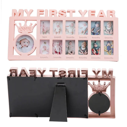 Baby Keepsake Frame 0-12 Months Pictures My First Year Photo Frame Newborn Memory Gifts