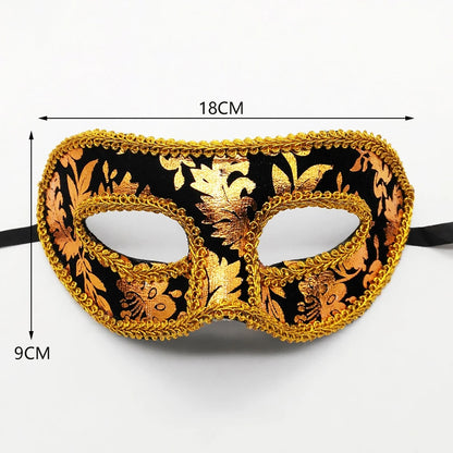 Men Mardi Gras Carnival Mask Venetian Masks Vintage Antique Jazz Masks Masquerade Cosplay Masks Unisex Half Face Party Masks